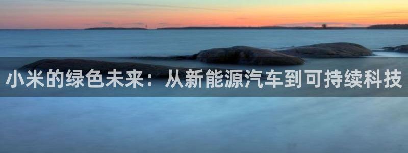 新宝gg首页:小米的绿色未来:从新能源汽车到可持续科技